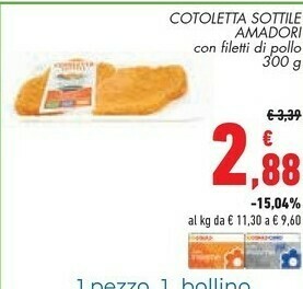 Conad Amadori Cotoletta Sottile 300 G(ml) offerta