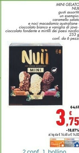 Conad Nuii Mini Gelato offerta