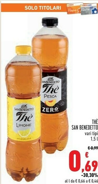 Conad San Benedetto Thè Al Limone 1500 G(ml) offerta