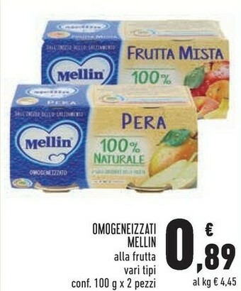 Conad Mellin Omogeneizzati Alla Frutta offerta