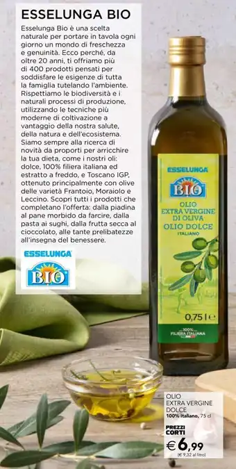 Esselunga Olio Extra Vergine Dolce 100% italiano, 75 cl offerta