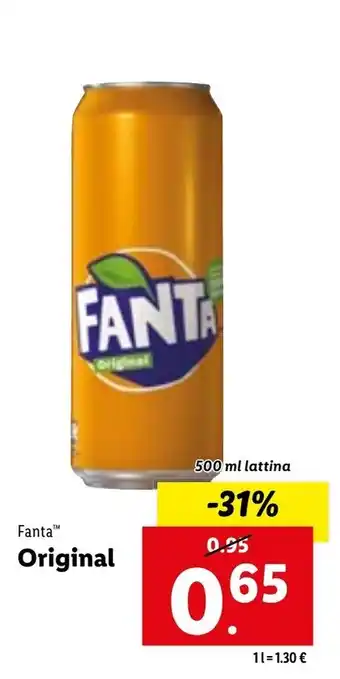 Lidl Fanta Original 500 ml lattina offerta