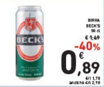 Conad Beck's Birra 50 cl offerta