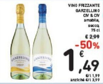 Conad Civ & Civ Vino Frizzante Garzellino 75 cl offerta