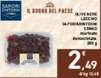 Conad Conad Sapori & Dintorni Olive Nere Leccino 200 g offerta