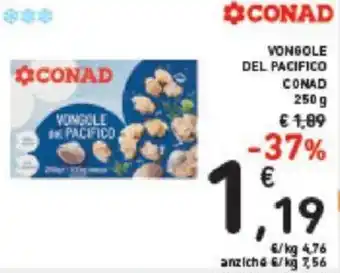 Conad Conad Vongole del Pacifico 250 g offerta