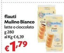 Pam Mulino Bianco Flauti Al Latte 280 G(ml) offerta