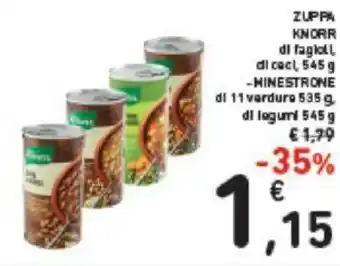 Conad Knorr Zuppa 545 g / Minestrone 535 g offerta