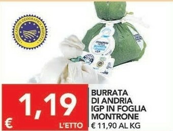 TuoDi Burrata Di Andria Igp In Foglia Montrone offerta