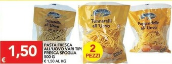 TuoDi Voglia Di Sfoglia - Pasta Fresca All'Uovo 500 G(ml) offerta