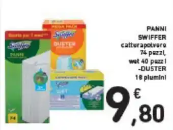 Conad Swiffer Panni 74 pezzi, 40 pezzi / Duster 18 piumini offerta