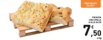 Conad Focaccia con Cipolla o Alle Olive offerta