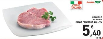 Conad Conad Percorso Qualità Braciole di Suino offerta