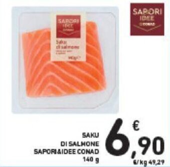 Conad Conad Sapori & Idee Saku di Salmone 140 g offerta