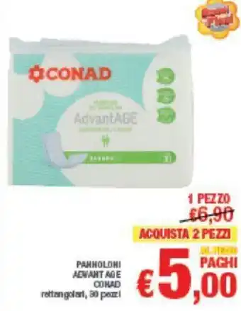 Conad Conad Pannolini Advantage 30 pezzi offerta