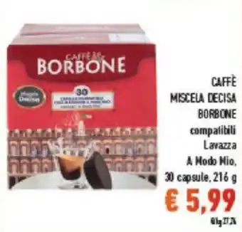 Conad Borbone Caffè Miscela Decisa 30 capsule, 216 g offerta