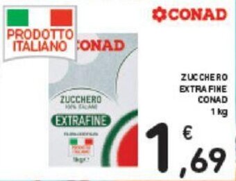 Conad Conad Zucchero Extrafine 1 kg offerta