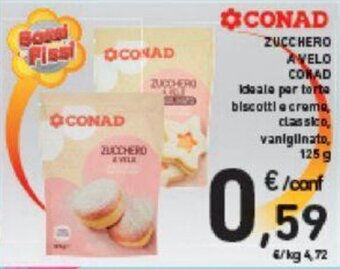 Conad Conad Zucchero a Velo 125 g offerta
