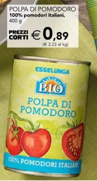 Esselunga Polpa Di Pomodoro 100% pomodori italiani, 400 g offerta