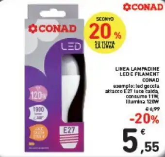 Conad Linea Conad Lampadine Led e Filament offerta