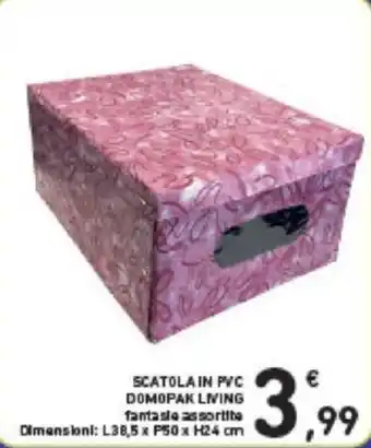 Domopak Living Scatola in PVC L38,5 x P50 x H24 cm