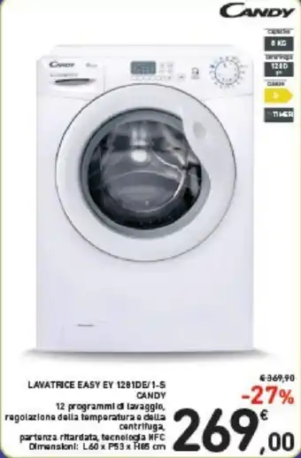 Conad Candy Lavatrice Easy Ey 1281DE/1-5 offerta