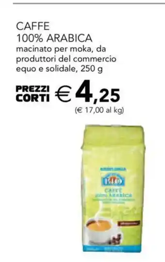 Esselunga Caffe 100% Arabica macinato per moka, da produttori del commercio equo e solidate, 250 g offerta