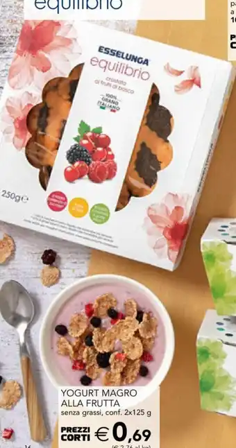 Esselunga Yogurt Magro Alla Frutta senza grassi, conf. 2x125 g offerta