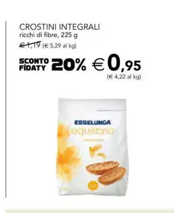 Crostini Integrali ricchi di fibre, 225 g