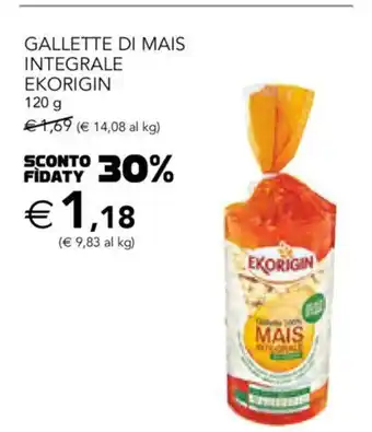 Esselunga Ekorigin Gallette Di Mais Integrale 120 g offerta