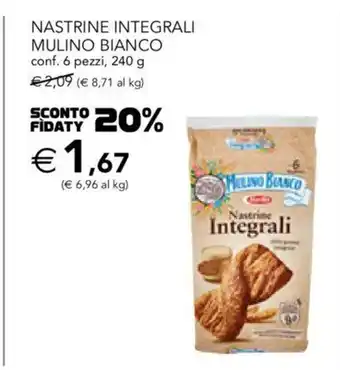 Esselunga Mulino Bianco Nastrine Integrali conf. 6 pezzi 240 g offerta