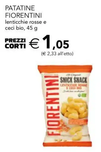 Patatine Fiorentini lenticchie rosse e ceci bio 45 g