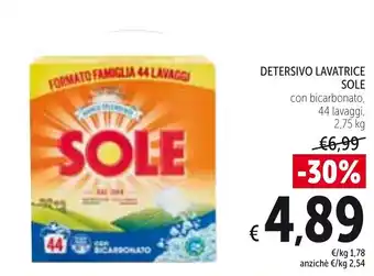 Spazio Conad Sole Detersivo Lavatrice 2,75kg offerta