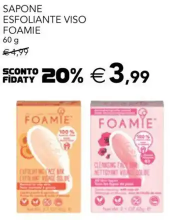 Esselunga Foamie Sapone Esfoliante Viso 60 g offerta