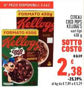 Conad Kellogg's Cereali Coco Pops vari tipi 450 g offerta