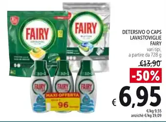 Fairy Detersivo o Caps Lavastoviglie 728g