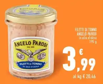 Conad Angelo Parodi Filetti Di Tonno in olio d'Oliva 195 g offerta