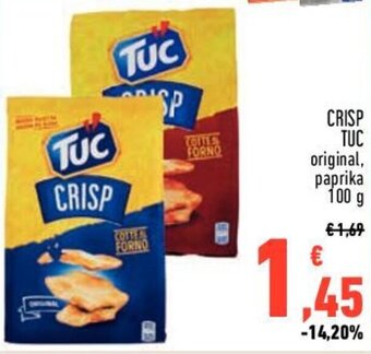 Conad TUC Crisp original,paprika 100 g offerta