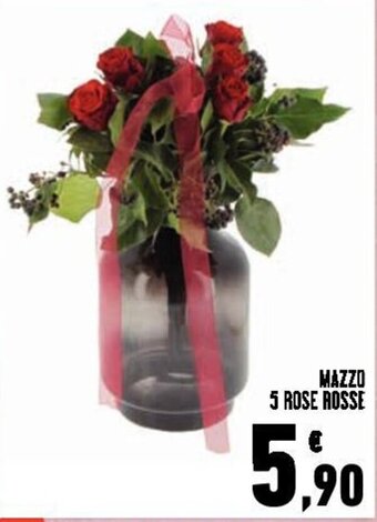 Conad Mazzo 5 Rose Rosse offerta