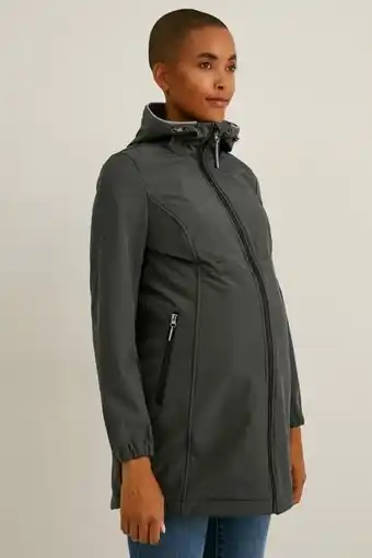 C&A Giacca soft shell premaman con cappuccio e marsupio offerta
