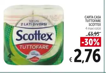 Spazio Conad Scottex Carta Casa Tuttofare 4 maxi rotoli offerta