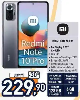 Unieuro Mi Redmi Note 10 Pro offerta
