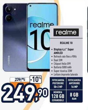 Unieuro realme 10 offerta