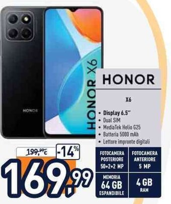 Unieuro Honor X6 offerta