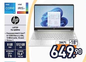 Unieuro hp Laptop 15s-fq5009nl offerta