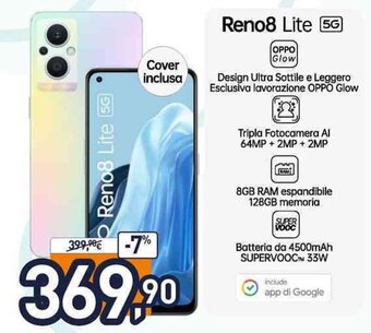 Unieuro Oppo Reno8 Lite 5G offerta