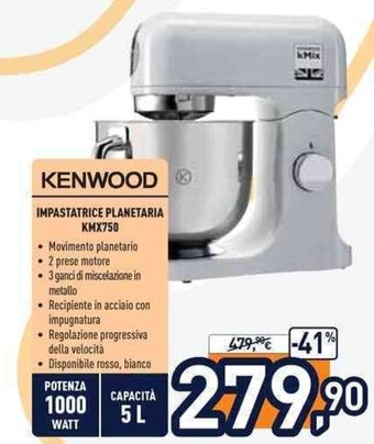 Kenwood Impastatrice Planetaria KMX750