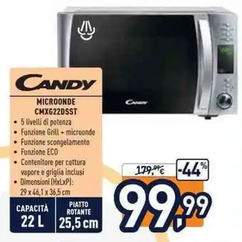 Unieuro Candy Microonde CMXG22DSST offerta