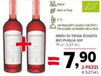 Todis Nero di Troia Rosato Bio Puglia IGP 2 pezzi 75 cl offerta