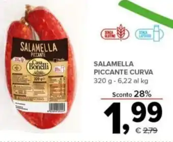 Todis Casa Bonelli Salamella Piccante Curva 320 g offerta